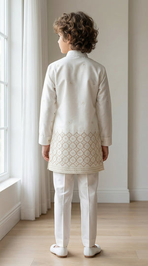 Ahhaaaa Boys Premium Viscose Kurta Set: Elegant Embroidered Festive Wear for Ages 2-11