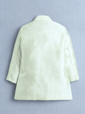 Ahhaaaa Boys Jacquard Sherwani Set | Gold, Pink, Green | Ethnic Party Wear 2-11Y