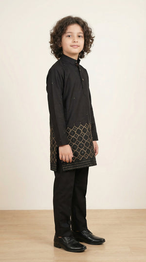 Ahhaaaa Boys Premium Viscose Kurta Set: Elegant Embroidered Festive Wear for Ages 2-11