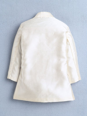 Ahhaaaa Boys Jacquard Sherwani Set | Gold, Pink, Green | Ethnic Party Wear 2-11Y