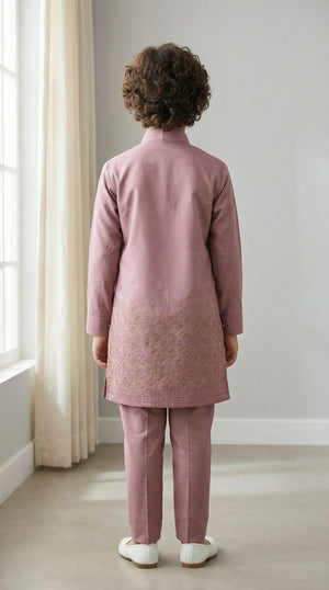 Ahhaaaa Boys Premium Viscose Kurta Set: Elegant Embroidered Festive Wear for Ages 2-11