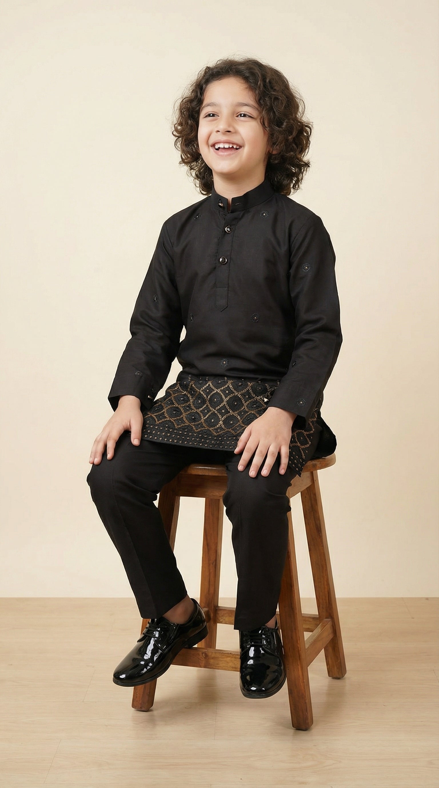 Ahhaaaa Boys Premium Viscose Kurta Set: Elegant Embroidered Festive Wear for Ages 2-11