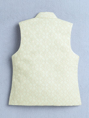 Ahhaaaa Boys Jacquard Sherwani Set | Gold, Pink, Green | Ethnic Party Wear 2-11Y