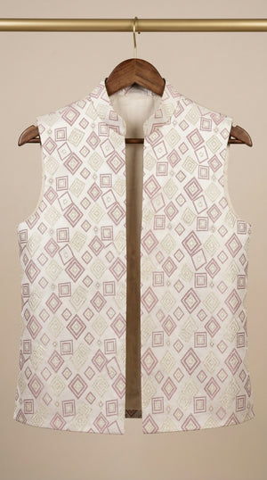 The Royal Diamond Collection: Boys 2-Piece Attached Indo-Western Set