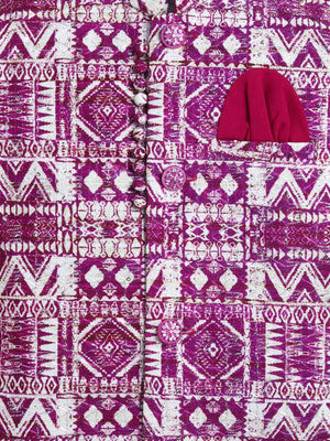 Ahhaaaa Boys' Cotton Geometric Print Jodhpuri Bandhgala Suit Set | Kids Indo-Western Ethnic Wear for Festive & Wedding Season