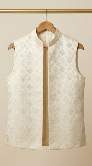 The Royal Diamond Collection: Boys 2-Piece Attached Indo-Western Set