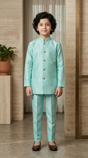 The Royal Diamond Collection: Boys 2-Piece Attached Indo-Western Set