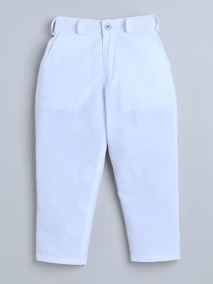 Ahhaaaa Boys' Cotton Geometric Print Jodhpuri Bandhgala Suit Set | Kids Indo-Western Ethnic Wear for Festive & Wedding Season