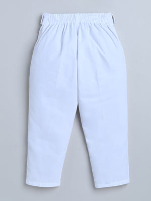 Ahhaaaa Boys' Cotton Geometric Print Jodhpuri Bandhgala Suit Set | Kids Indo-Western Ethnic Wear for Festive & Wedding Season