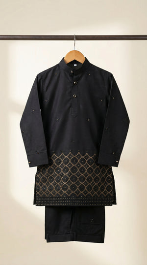 Ahhaaaa Boys Premium Viscose Kurta Set: Elegant Embroidered Festive Wear for Ages 2-11
