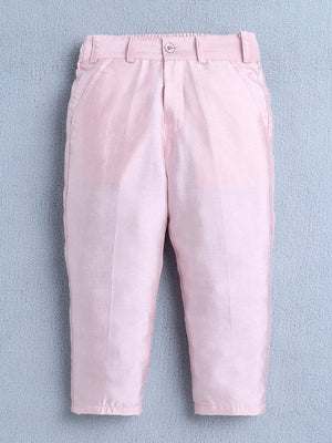 Ahhaaaa Boys Jacquard Sherwani Set | Gold, Pink, Green | Ethnic Party Wear 2-11Y