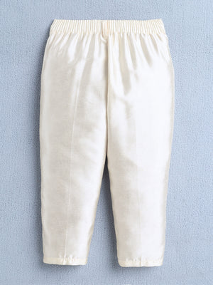 Ahhaaaa Boys Jacquard Sherwani Set | Gold, Pink, Green | Ethnic Party Wear 2-11Y