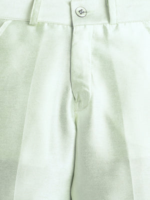 Ahhaaaa Boys Jacquard Sherwani Set | Gold, Pink, Green | Ethnic Party Wear 2-11Y