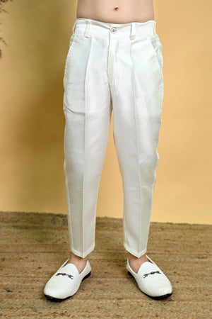 Ahhaaaa Royal Prince Jodhpuri Suit for Boys | Kids Festive Bandhgala with Mala | Art Silk Indo-Western Wedding Outfit