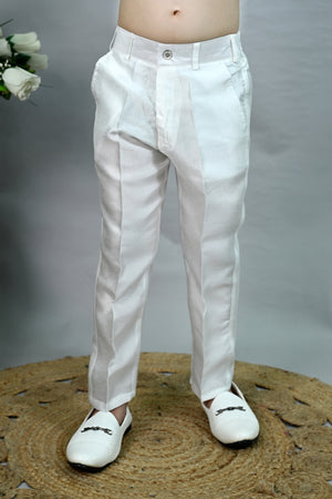 Ahhaaaa Boys' Sequin Embroidered Jodhpuri Bandhgala Suit Set with Pearl Mala | Kids Indo-Western Ethnic Festive & Wedding Dress