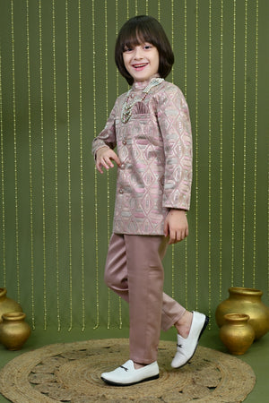 Ahhaaaa Boys Jodhpuri Sherwani Suit – 2 Piece Set with Embroidered Sequin Work