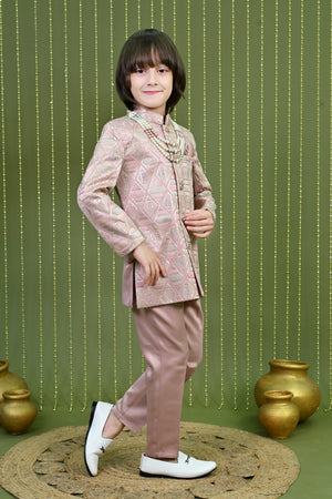 Ahhaaaa Boys Jodhpuri Sherwani Suit – 2 Piece Set with Embroidered Sequin Work