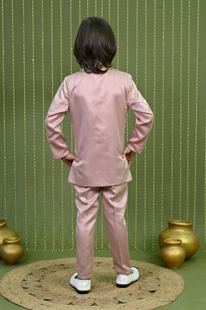 Ahhaaaa Boys Jodhpuri Sherwani Suit – 2 Piece Set with Embroidered Sequin Work