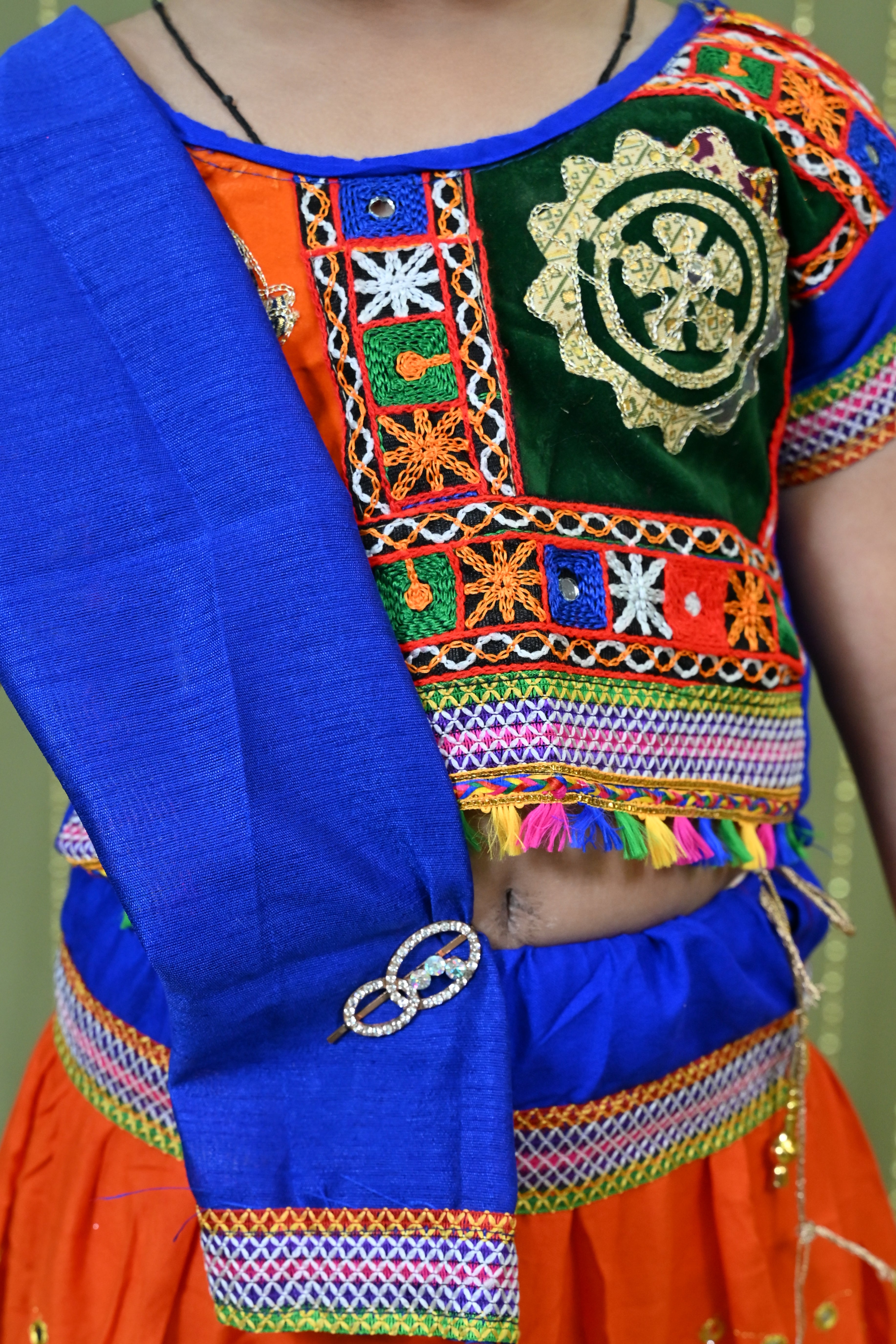 Kids Ethnic Wear Lehenga Choli for Girls | Gujarati Dandiya Raas Dress with Embroidery