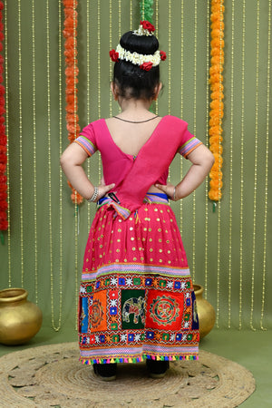 Kids Ethnic Wear Lehenga Choli for Girls | Gujarati Dandiya Raas Dress with Embroidery