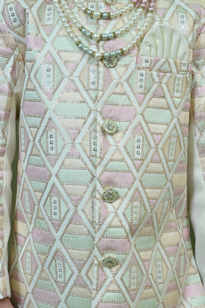 Ahhaaaa Boys Jodhpuri Sherwani Suit – 2 Piece Set with Embroidered Sequin Work