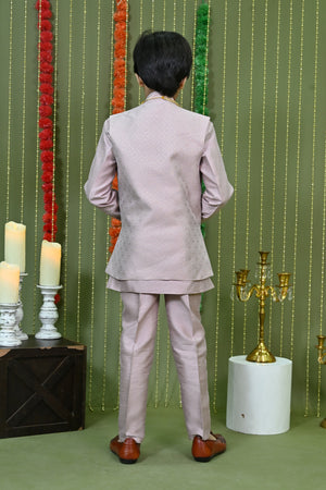Ahhaaaa Boys Kurta Pajama with Nehru Jacket – 3 Piece Ethnic Set for Kids Wedding & Festive Wear