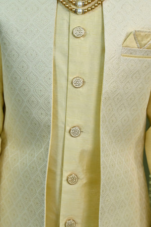 Ahhaaaa Boys Kurta Pajama with Nehru Jacket – 3 Piece Ethnic Set for Kids Wedding & Festive Wear