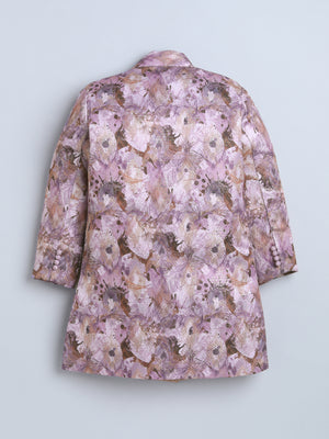 Ahhaaaa Boys' Silk Blend Floral Printed Jodhpuri Bandhgala Suit Set | Kids Ethnic Wear for Wedding and Festive Occasions