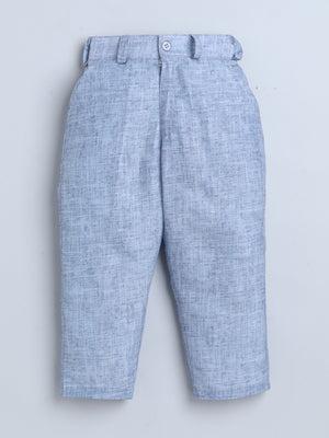 Ahhaaaa Boys' Silk Blend Floral Printed Jodhpuri Bandhgala Suit Set | Kids Ethnic Wear for Wedding and Festive Occasions