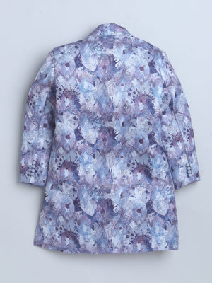 Ahhaaaa Boys' Silk Blend Floral Printed Jodhpuri Bandhgala Suit Set | Kids Ethnic Wear for Wedding and Festive Occasions