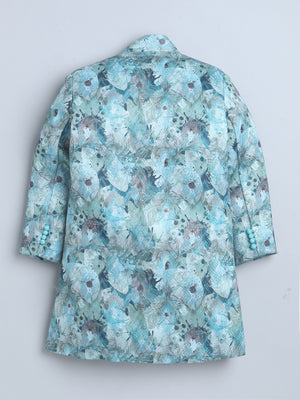 Ahhaaaa Boys' Silk Blend Floral Printed Jodhpuri Bandhgala Suit Set | Kids Ethnic Wear for Wedding and Festive Occasions