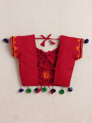 Ahhaaaa "Vibrant Vibes" Ghagra Choli for Little Girls | Kids' Embroidered Ghagra Choli Set with Dupatta