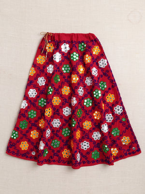 Ahhaaaa "Vibrant Vibes" Ghagra Choli for Little Girls | Kids' Embroidered Ghagra Choli Set with Dupatta