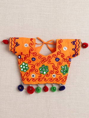 Ahhaaaa "Vibrant Vibes" Ghagra Choli for Little Girls | Kids' Embroidered Ghagra Choli Set with Dupatta