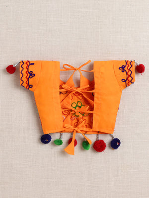 Ahhaaaa "Vibrant Vibes" Ghagra Choli for Little Girls | Kids' Embroidered Ghagra Choli Set with Dupatta