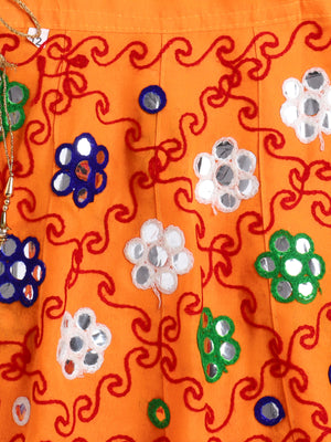 Ahhaaaa "Vibrant Vibes" Ghagra Choli for Little Girls | Kids' Embroidered Ghagra Choli Set with Dupatta