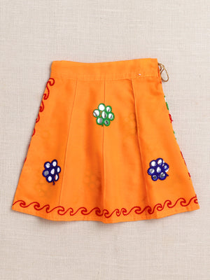 Ahhaaaa "Vibrant Vibes" Ghagra Choli for Little Girls | Kids' Embroidered Ghagra Choli Set with Dupatta