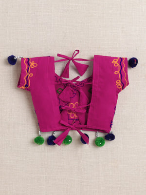 Ahhaaaa "Vibrant Vibes" Ghagra Choli for Little Girls | Kids' Embroidered Ghagra Choli Set with Dupatta