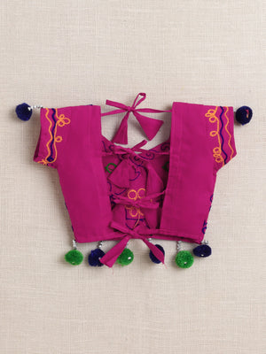 Ahhaaaa "Vibrant Vibes" Ghagra Choli for Little Girls | Kids' Embroidered Ghagra Choli Set with Dupatta