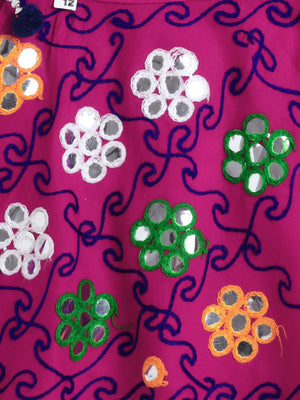 Ahhaaaa "Vibrant Vibes" Ghagra Choli for Little Girls | Kids' Embroidered Ghagra Choli Set with Dupatta