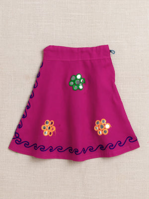 Ahhaaaa "Vibrant Vibes" Ghagra Choli for Little Girls | Kids' Embroidered Ghagra Choli Set with Dupatta