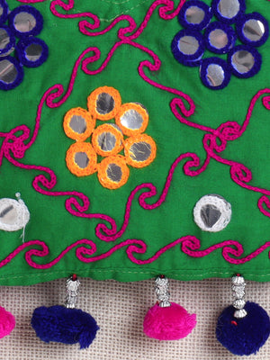 Ahhaaaa "Vibrant Vibes" Ghagra Choli for Little Girls | Kids' Embroidered Ghagra Choli Set with Dupatta