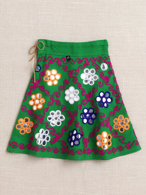 Ahhaaaa "Vibrant Vibes" Ghagra Choli for Little Girls | Kids' Embroidered Ghagra Choli Set with Dupatta