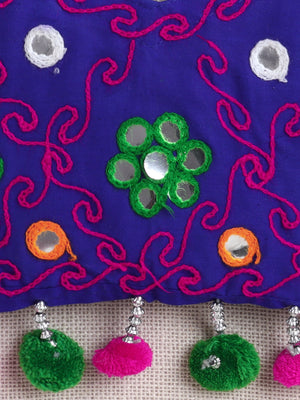 Ahhaaaa "Vibrant Vibes" Ghagra Choli for Little Girls | Kids' Embroidered Ghagra Choli Set with Dupatta