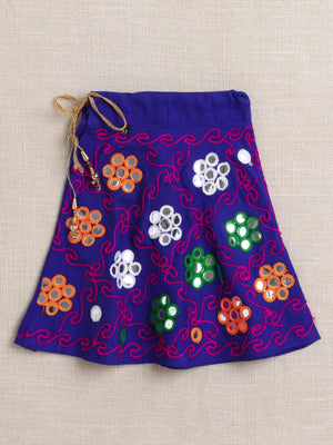 Ahhaaaa "Vibrant Vibes" Ghagra Choli for Little Girls | Kids' Embroidered Ghagra Choli Set with Dupatta