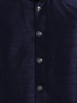 Ahhaaaa Boy's Velvet 3-Piece Indo-Western Set|Kids Sequin Embellished Work, Velvet Sherwani Set