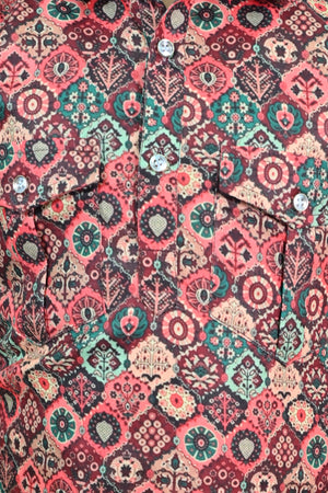 Ahhaaaa Floral Boys' Pathani Kurta Pajama Set - Eid & Ramadan Festive Wear for Kids