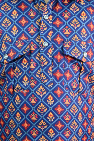 Ahhaaaa Floral Boys' Pathani Kurta Pajama Set - Eid & Ramadan Festive Wear for Kids