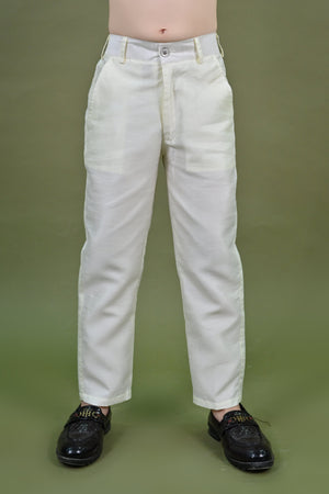 Ahhaaaa Heritage Charm Sequin-Embellished Silk Sherwani for Boys | Festive & Wedding Ethnic Outfit