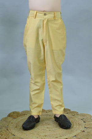 Ahhaaaa Kids Ethnic Jacquard Floral Printed Indo-Western Sherwani Set for Boys